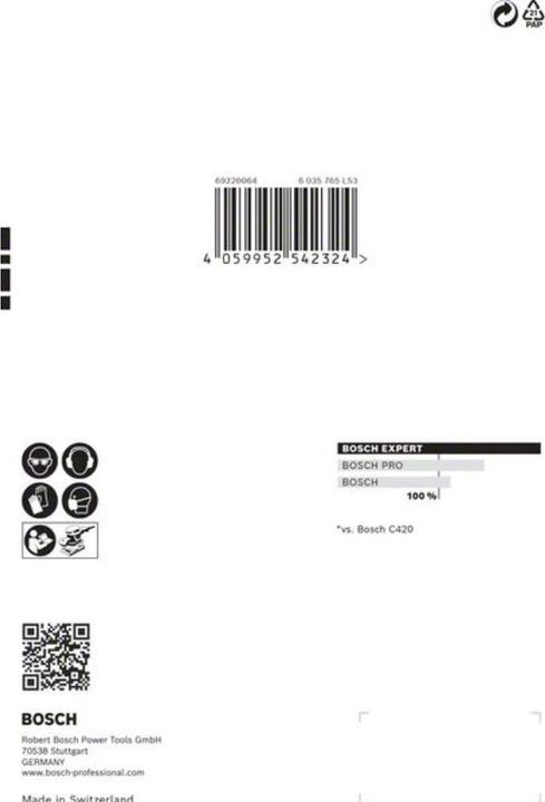Actual product image Bosch Professional Zubehör EXPERT C470 Abrasive paper with 6 holes for orbital sanders, 115 x 107 mm, G 180, 10 pcs. (180)