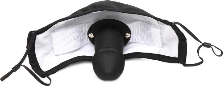Produktbild Master Series Dildo Gesichtsmaske mit Mundfüllung Schwarz