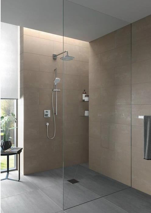 Produktbild TOTO Kopfbrause eckig Comfort Wave, Warm Spa weiss/chrom (2 Strahlarten, 12.20 l/min)