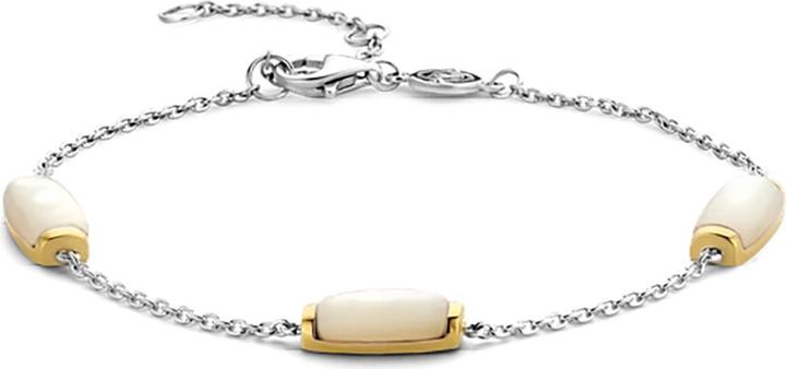 Ti Sento Milano Armband mit Perlmutt bicolor vergoldet 2930MW (20 cm, 925 Sterling Silber)
