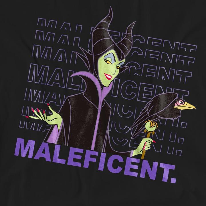 Actual product image Disney Villains Unisex Adult Maleficent Repeat Name T-Shirt (S)