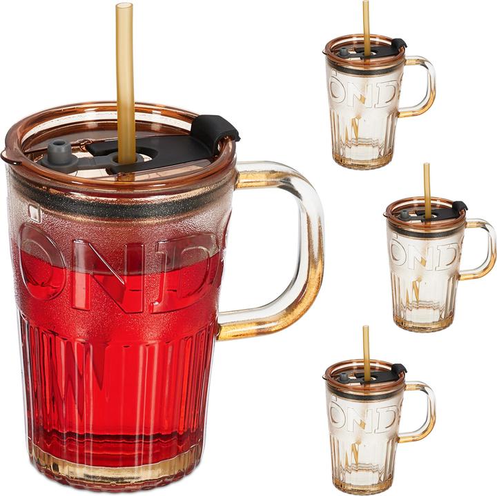 Produktbild Relaxdays 4x Trinkgläser (0.45 l, 4 x)