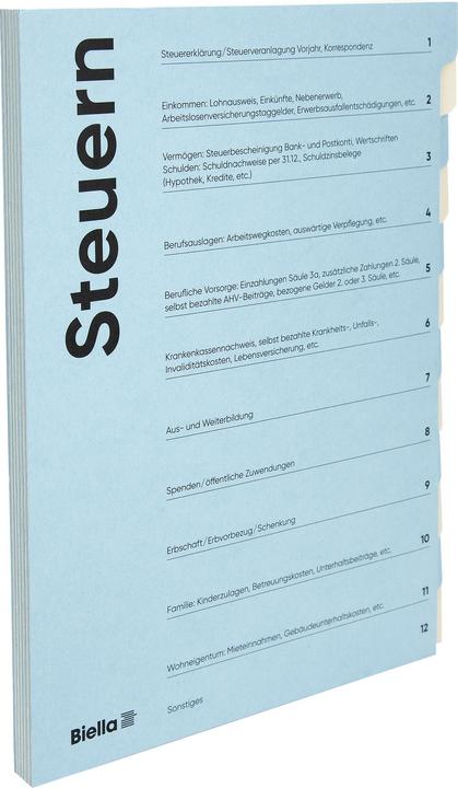Produktbild Biella Ordnungsmappe Steuern (A4, 1 x)