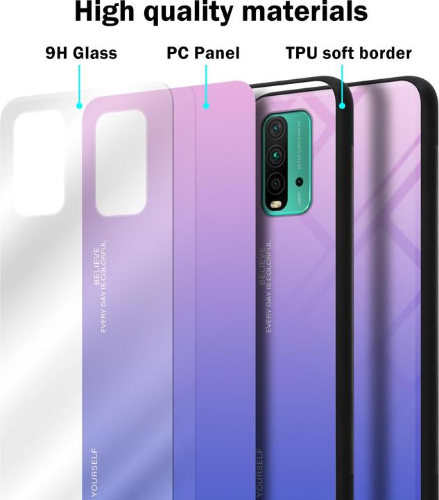 Image du produit Cadorabo TPU 2 couleurs Housse en verre (Xiaomi Redmi 9T, Xiaomi Poco M3)