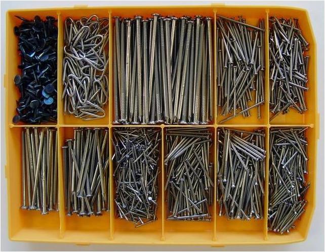 BestaPac Assortimento di spine a filo (815 Pezzo/i, 60 mm)