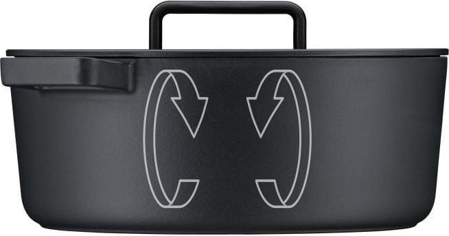 Actual product image WMF Flavour roasting pan oval, 33 x 26 cm, Black (33 cm, Casserole + Stewpot, Cast iron)