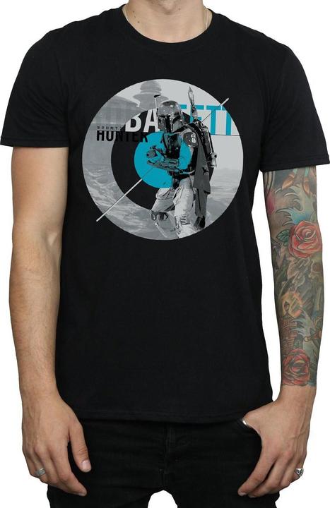 Immagine prodotto Star Wars Boba Fett Bounty Hunter Circle Maglietta Uomo (M)