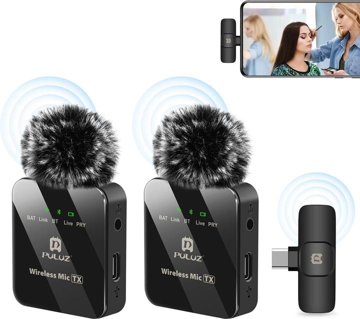 Produktbild Puluz Dual Lavalier Mikrofon USB-C
