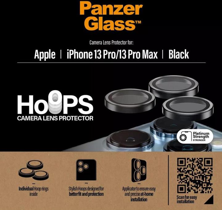 Image du produit PanzerGlass CP PP Rings pour iPhone 13 Pro/13 Pro Max noir (1 pièce(s), Apple iPhone 13 Pro Max, Apple iPhone 13 Pro)