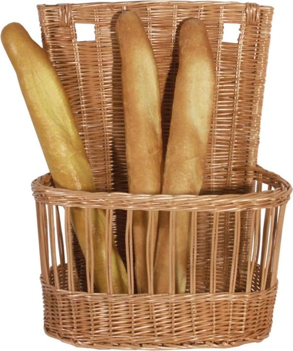 Actual product image Contacto Bread basket, natural lacquered wicker, 48x32x60cm