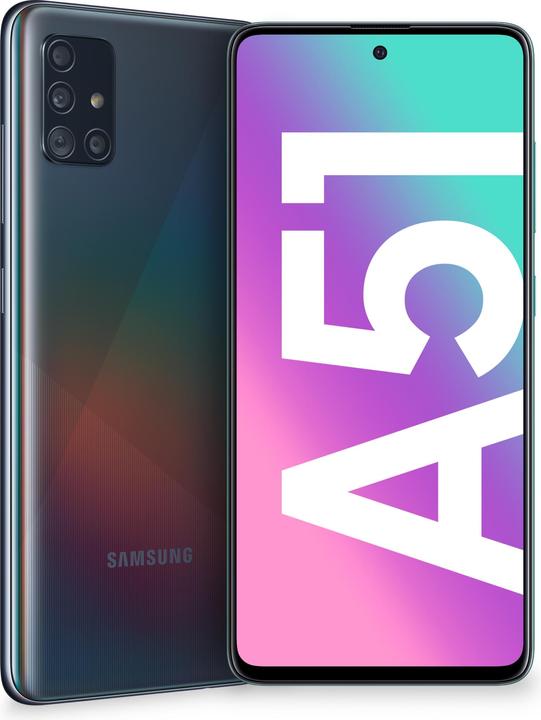 Samsung Galaxy A51 EU (128 GB, Prism Crush Black, 6.50", Dual SIM, 48 Mpx, 4G)