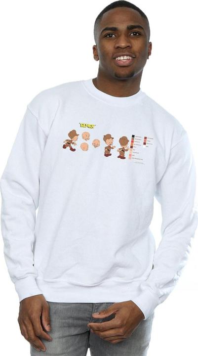 Actual product image Looney Tunes Mens Elmer Fudd Colour Code Sweatshirt (S)
