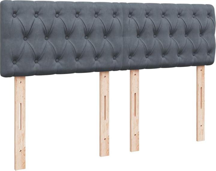 Actual product image VidaXL Bo x spring bed with mattress 160 x 200 cm velvet (160 x 200 cm, 160 x 200 cm)