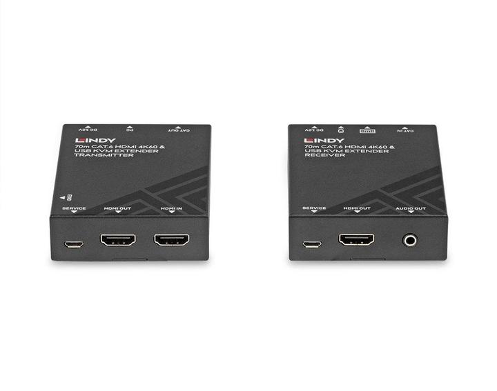 Actual product image Lindy 70m Cat.6 HDMI 4K60, USB & Audio KVM Extender