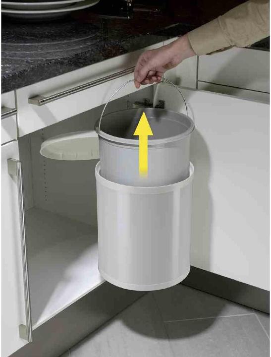 Produktbild Hailo Compact-Box M, Einbau-Mülleimer, 15 ltr, Weiss (15 l)