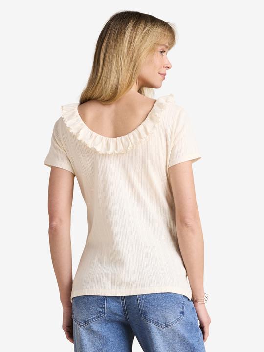 Produktbild Envie de Fraise Bio-Kollektion: Umstands-Shirt aus Pointelle-Jersey mit Rückenausschnitt (W36/L38)