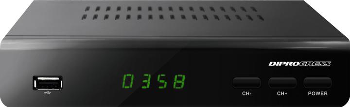 Diprogress DPT 203HD Decoder 2in1 Hevc H265 a 10 bit con telecomando universale (DVB-T2)