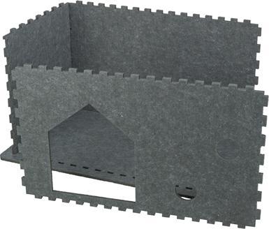 Actual product image Trixie Kattenmand Huis Lene Vilt Grijs - 54X30X35 Cm (Cat)