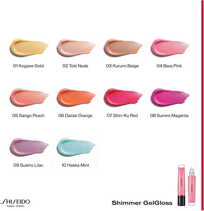 Actual product image Shiseido Gel Gloss (02 Toki Nude)