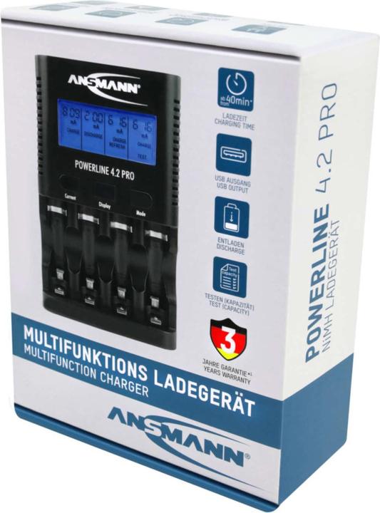 Immagine prodotto Ansmann Powerline 4.2 Pro (1 pz., HR03, Caricabatterie senza batteria)