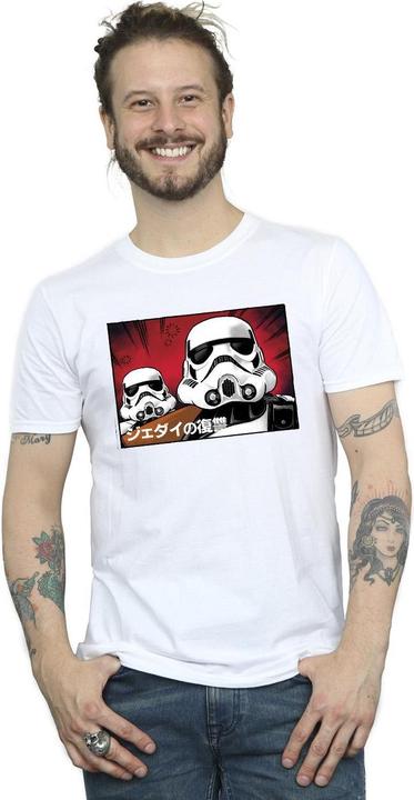 Actual product image Star Wars Mens Stormtrooper Japanese T-Shirt (L)
