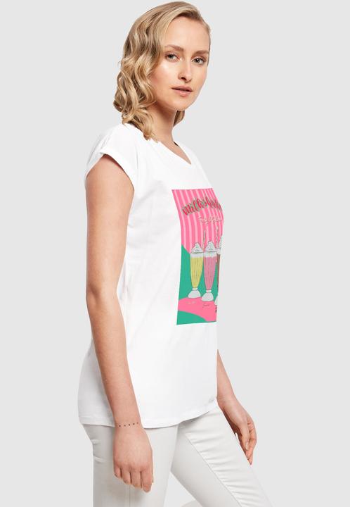 Actual product image Mister Tee MisterTee Ladies Milkshake Tee - Extended Shoulder Tee - 178079 (M)