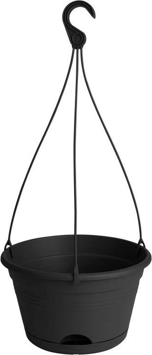 Actual product image Elho Potting Shed Set Green Basics plastic Ø 28 H 18 cm black incl. holder and saucer (29 cm)