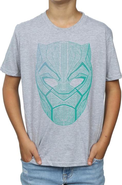 Actual product image Boys Black Panther Tribal Mask T-Shirt (152, 158)