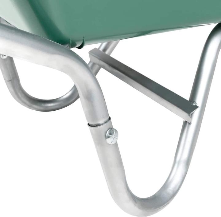 Actual product image VidaXL Wheelbarrow Green 90 L 150 kg Galvanised steel and plastic