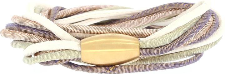 Produktbild Xen Seidenarmband braun/crème/grün mit Brillant Magnetverschluss Längen zur Wahl (65 cm, Seide)
