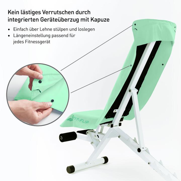 Immagine prodotto Fit-Flip Fitnesshandtuch Mikrofaser mit Reissverschlusstasche 130x48cm (130 x 48 cm)