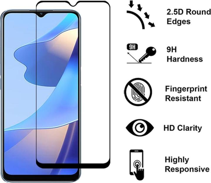 Immagine prodotto Screenguard Oppo A16 Pellicola protettiva di vetro a schermo intero 2.5D 9H (1 Pezzo/i, Oppo A16)