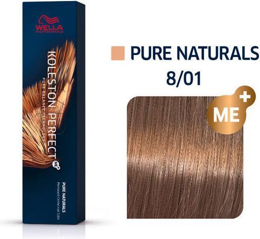 Actual product image Wella Koleston Perfect Me+ Pure Naturals (8/01 light blonde natural-ash)