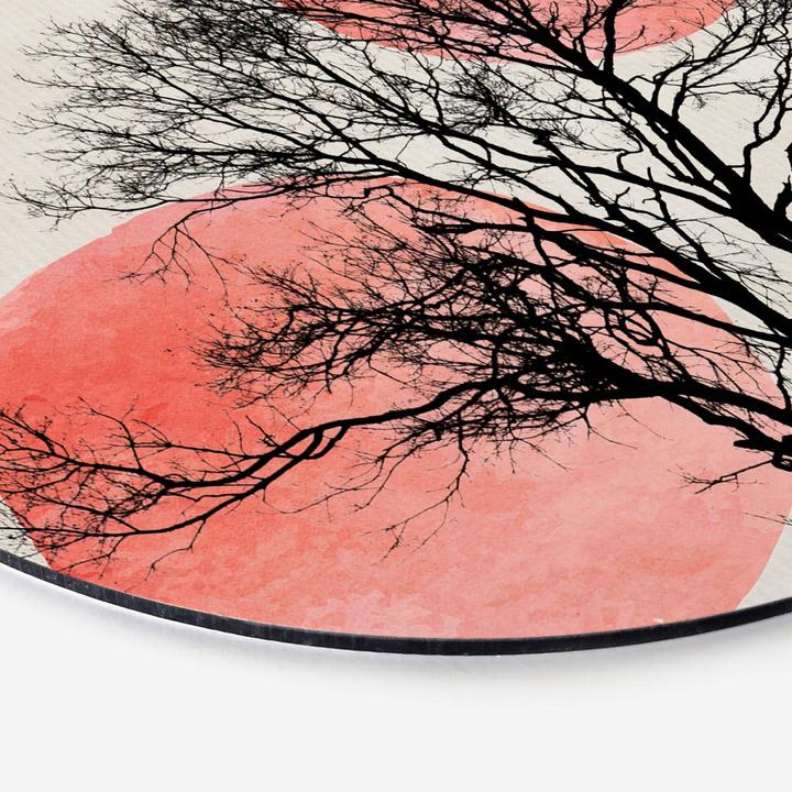 Image du produit Trenddeko Image - Soleil et lune derrière l'arbre - rond (Rond)