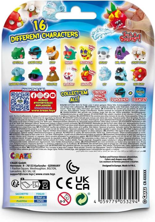 Actual product image Craze Splashers ass.