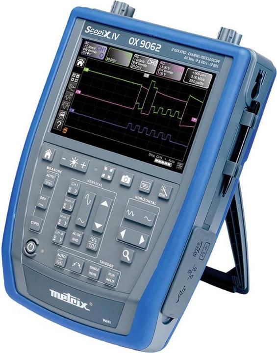 Image du produit Metrix OX 9062 Oscilloscope numérique 60 MHz 2 canaux 2.5 GSa/s 100 kpts 12 Bit Dig (CAT II 1000V, CAT III 600V)