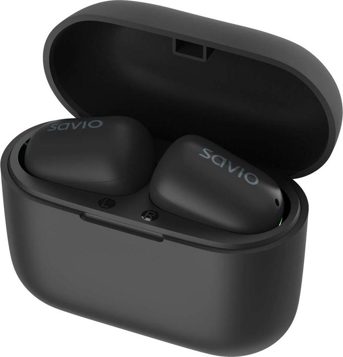 Image du produit Savio TWS-09 IPX5 Casque & écouteurs Sans fil intra-auriculaire Musique Bluetooth Noir (8 h, Sans fil)