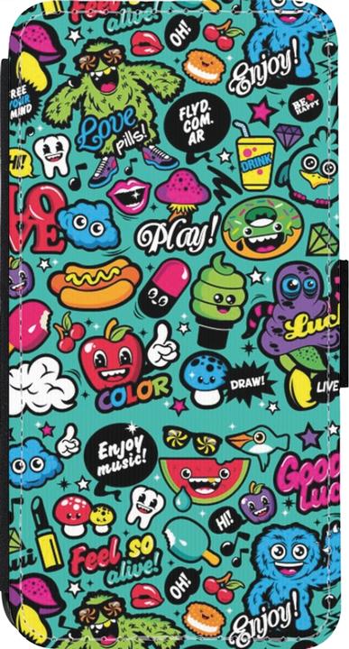 Actual product image PhoneLook Coque Wallet noir Cartoons old school (Apple iPhone 14 Pro)