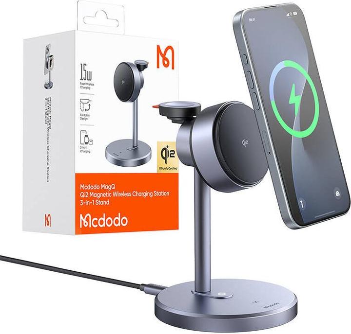 Produktbild Mcdodo CH-2462 3-in-1 15W Qi2 wireless charger + 33W mains charger (22.50 W)