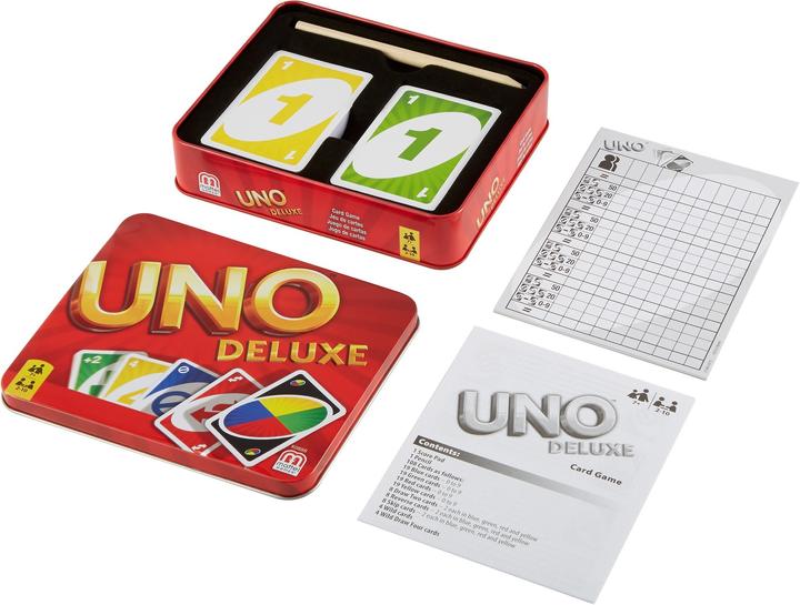 Produktbild Mattel Games Uno Kartenspiel Deluxe in Metalldose (Deutsch, Französisch, Italienisch)