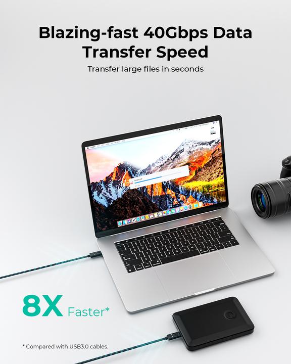 Actual product image Aukey USB C — USB C (0.80 m, USB 4.0)