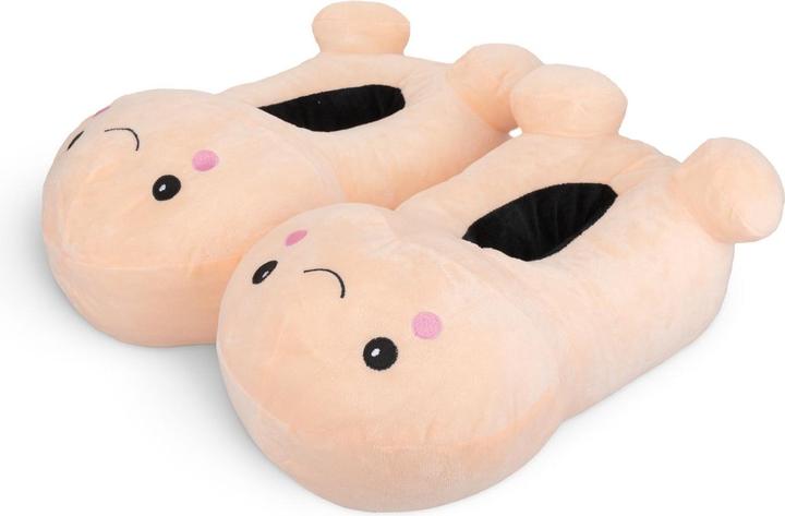 Image du produit Easytoys Chaussons en forme de pénis avec un visage souriant - Beige (L, XL)