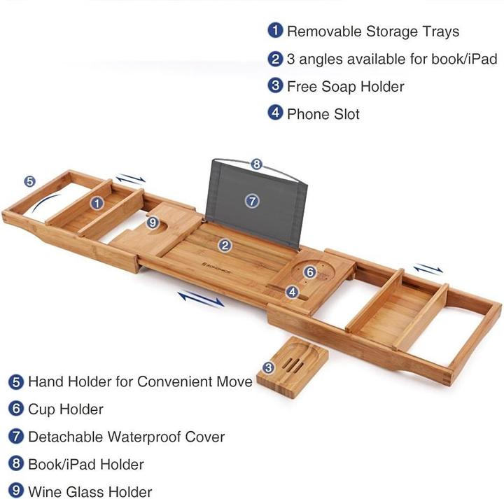 Actual product image Songmics Shelfy (109 x 23 x 4.5 cm)