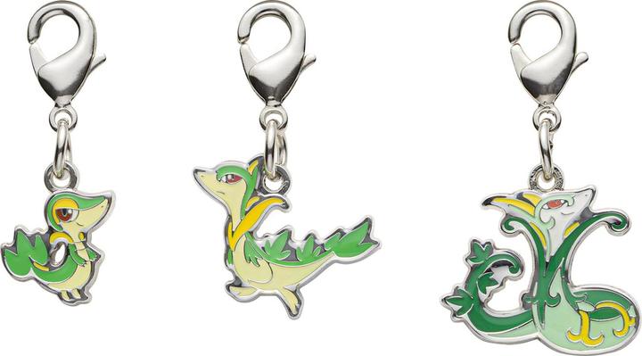 Produktbild Pokémon Pokemon Center - Snivy, Servine, Serperior Schlüsselanhänger - 3 Stück