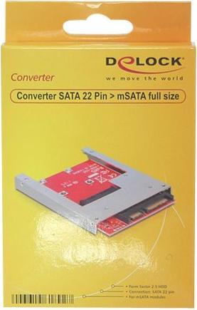 Produktbild Delock mSATA zu SATA Adapter, inkl. 2.5"