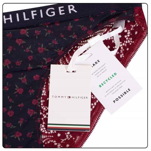 Actual product image Tommy Hilfiger Ladies Lace Print Bikini Style Underwear, Rose AOP, S (S)