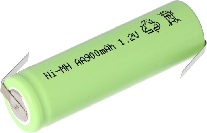 Produktbild AccuCell Akku Flat Top Mignon AA mit Lötfahne in Z-Form (1 Stk., AA, 800 mAh, Ladegerät inkl. Akku)