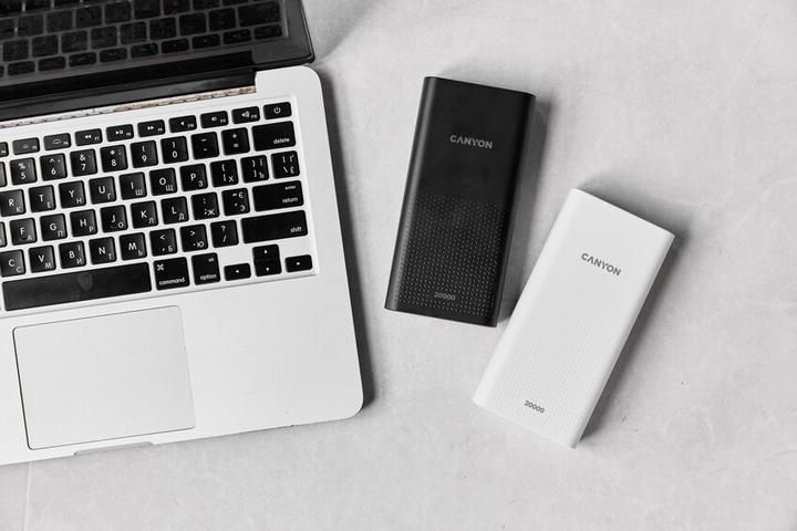 Produktbild Canyon Power bank PB-2001 20000 mAh White (20000 mAh, 20 W, 74 Wh)