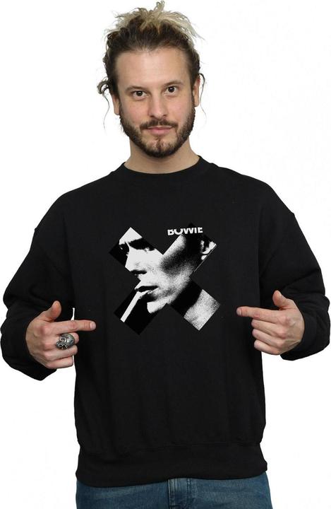 Produktbild David Bowie Cross Smoke Boyfriend Fit Sweatshirt (XXL)