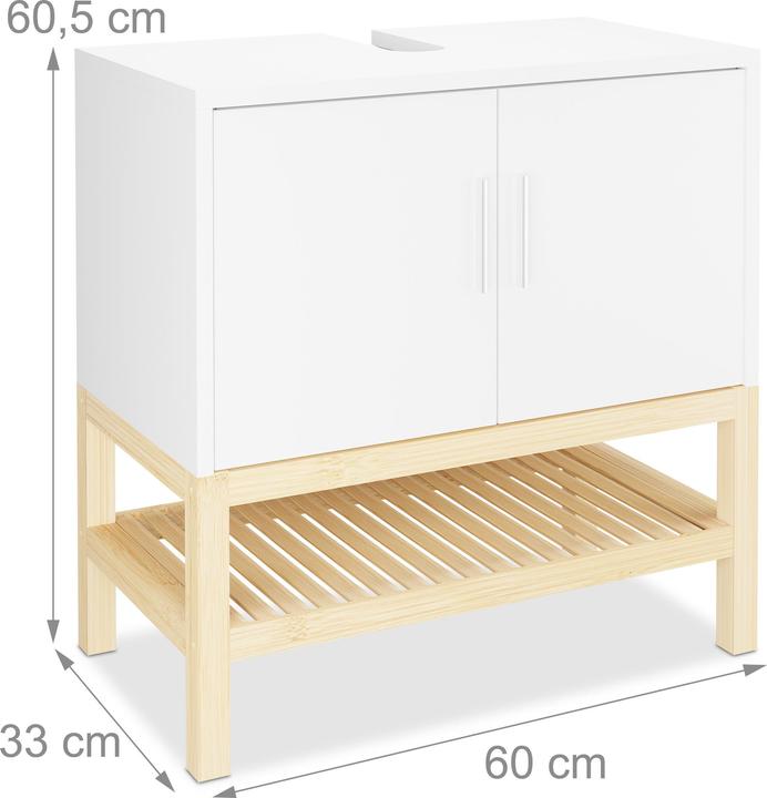 Actual product image Relaxdays Waschbeckenunterschrank (60 x 33 x 60.5 cm)